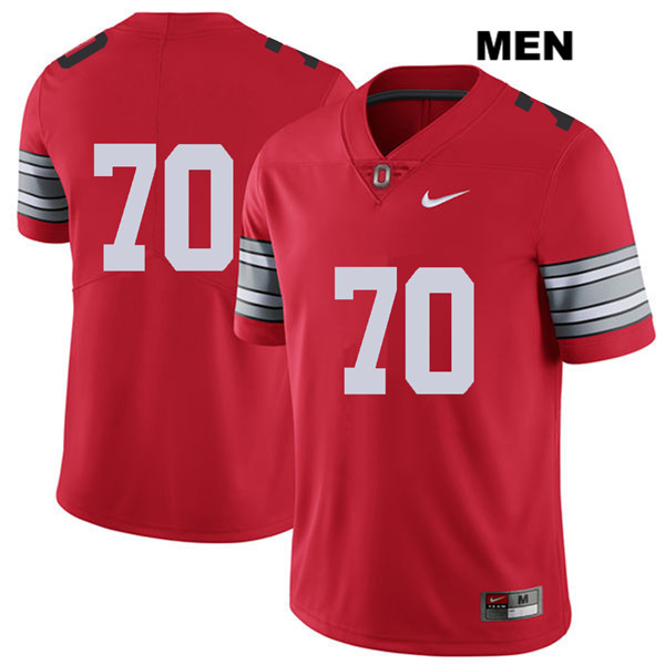 Ohio State Buckeyes Men's Noah Donald #70 Red Authentic Nike 2018 Spring Game No Name College NCAA Stitched Football Jersey TB19L32KK